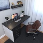 Escrivaninha Mesa Escritório Com Gaveteiro E Prateleira 120cm