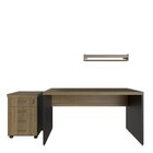 Escrivaninha Mesa Escritório Com Gaveteiro E Prateleira