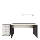 Escrivaninha Mesa Escritório Com Gaveteiro E Prateleira