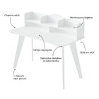 Escrivaninha Mesa Escritório Com Nichos Sofia Artely 120cm Br