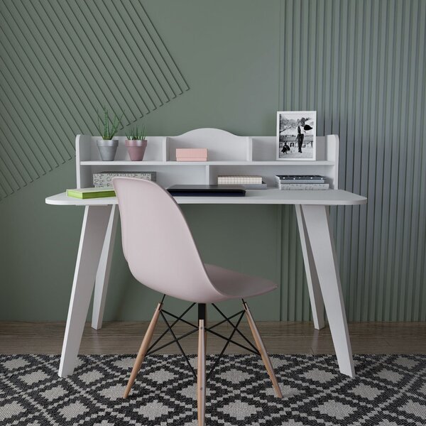 Escrivaninha Mesa Escritório Com Nichos Sofia Artely 120cm Br