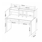 Escrivaninha Mesa Escritório Com Painel France Home Office 13