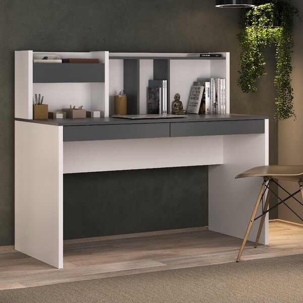 Escrivaninha Mesa Escritório Com Painel France Home Office 13