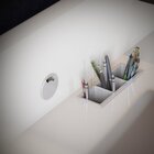 Escrivaninha Mesa Escritório Com Passa Fio Job 1 Gaveta 127cm