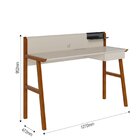 Escrivaninha Mesa Escritório Com Passa Fio Job 1 Gaveta 127cm