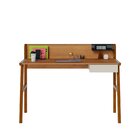 Escrivaninha Mesa Escritório Com Passa Fio Job 1 Gaveta 127cm