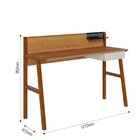 Escrivaninha Mesa Escritório Com Passa Fio Job 1 Gaveta 127cm