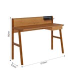 Escrivaninha Mesa Escritório Com Passa Fio Job 1 Gaveta 127cm