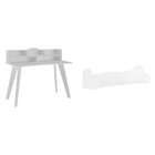 Escrivaninha Mesa Escritório Com Prateleira De Parede Sofia B