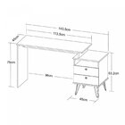 Escrivaninha Mesa Escritório Com Regulagem Estilo Plus 2 Gave