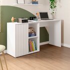 Escrivaninha Mesa Escritório Com Ripada Start 1 Porta 140cm B