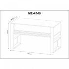 Escrivaninha Mesa Escritório Com Ripado Me4146 127cm Nogal E