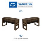 Escrivaninha Mesa Escritório Com Ripado Me4146 127cm Nogal E