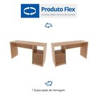 Escrivaninha Mesa Escritório Com Ripado Me4174 2 Gavetas 1 Ni