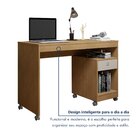 Escrivaninha Mesa Escritório Com Rodízios 120cm Giga Cinamomo