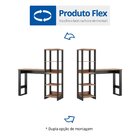 Escrivaninha Mesa Escritório Com Torre 129,8cm Industrial Pre