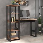 Escrivaninha Mesa Escritório Com Torre 129,8cm Industrial Pre