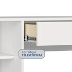 Escrivaninha Mesa Escritório Complemento 1 Gaveta 108cm Branc