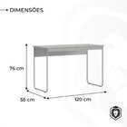 Escrivaninha Mesa Escritório Criare 125cm Industrial Preto Pr