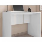 Escrivaninha Mesa Escritório Cubic 90cm Branca Branca