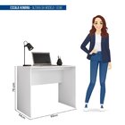 Escrivaninha Mesa Escritório Cubic 90cm Branca Branca