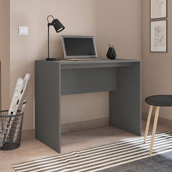 Escrivaninha Mesa Escritório Cubic 90cm Chumbo Chumbo