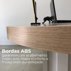 Escrivaninha Mesa Escritório Curvas Orgânicas 200cm Tampo Tam