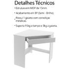 Escrivaninha Mesa Escritorio De Canto 76,5 Cm Me4169 Tecno Mo