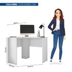 Escrivaninha Mesa Escritório De Canto 90x90cm Cubic Branca