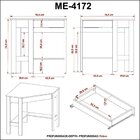 Escrivaninha Mesa Escritório De Canto Com 1 Gaveta Me4172 Esp