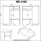 Escrivaninha Mesa Escritório De Canto Com Me4169 1 Gaveta 76,