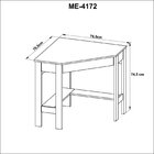 Escrivaninha Mesa Escritório De Canto Com Me4172 1 Gaveta 76,