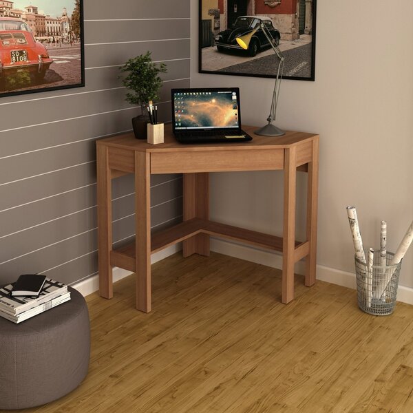 Escrivaninha Mesa Escritório De Canto Com Me4172 1 Gaveta 76,