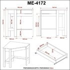 Escrivaninha Mesa Escritório De Canto Com Me4172 1 Gaveta 76,