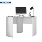 Escrivaninha Mesa Escritório De Canto Cubic 90cm Branca Branca