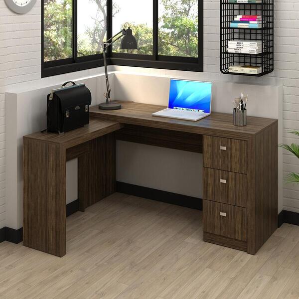 Escrivaninha/mesa Escritório De Canto Multimóveis Cr25011 Nog