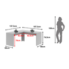 Escrivaninha/mesa Escritório De Canto Multimóveis Cr25024 Bra