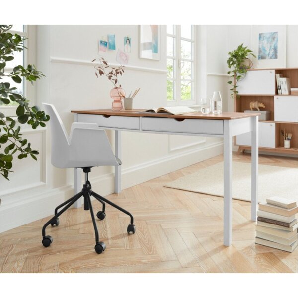 Escrivaninha Mesa Escritório De Coleção Gava 140cm Branco Lav