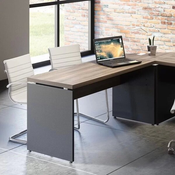 Escrivaninha Mesa Escritório Diretor 134x60cm Pe40 Noce Natur