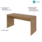 Escrivaninha Mesa Escritório Diretor 150cm Turim Espresso Móv