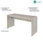 Escrivaninha Mesa Escritório Diretor 150cm Turim Espresso Móv