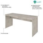 Escrivaninha Mesa Escritório Diretor 160cm Turim Espresso Móv