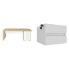 Escrivaninha Mesa Escritório Diretor 180cm Em Tamburato Com 6