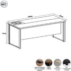 Escrivaninha Mesa Escritório Diretor 200cm Com Caixa De Tomad