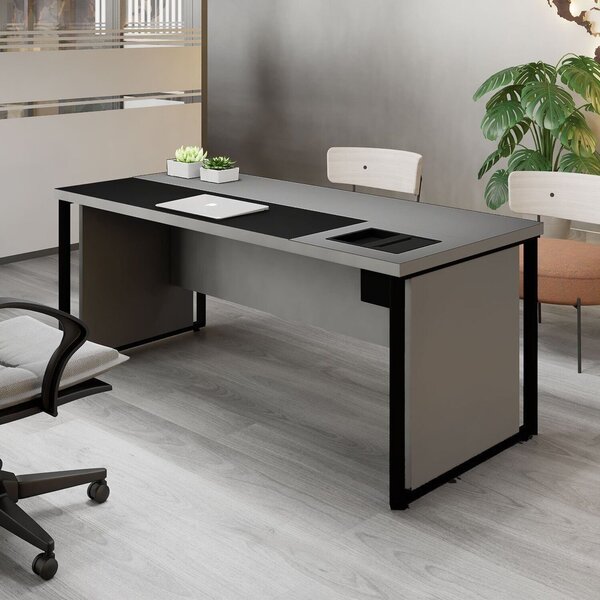 Escrivaninha Mesa Escritório Diretor Com Caixa De Tomadas E P