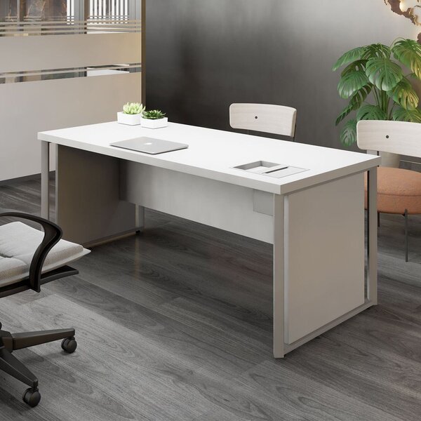 Escrivaninha Mesa Escritório Diretor Com Caixa De Tomadas E P