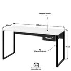 Escrivaninha Mesa Escritório Diretor Com Gaveta Estilo Indust
