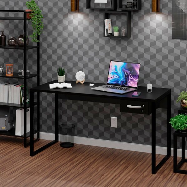 Escrivaninha Mesa Escritório Diretor Com Gaveta Estilo Indust