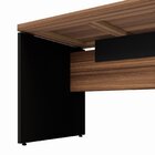 Escrivaninha Mesa Escritório Diretor Com Gaveteiro Pé Painel