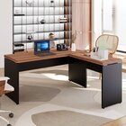 Escrivaninha Mesa Escritório Diretor Em L 150cm Espresso Móve